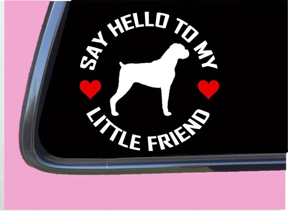 Boxer Uncropped dog Window stickers vinyl decal