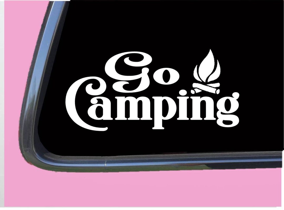 Go Camping TP019 Vinyl Decal Sticker Camper Tent Fifth Wheel Pop up ...