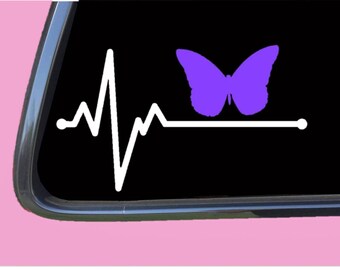 thumbnail image 2 of Lupus Purple Butterflies Decal - 8" Tall Vinyl Window Sticker For Awareness, Car Or Wall - EZSTIK M186 2 of 5