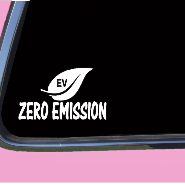 Zero Emission sticker Decal TP 943  ev electric vehicle hybrid car