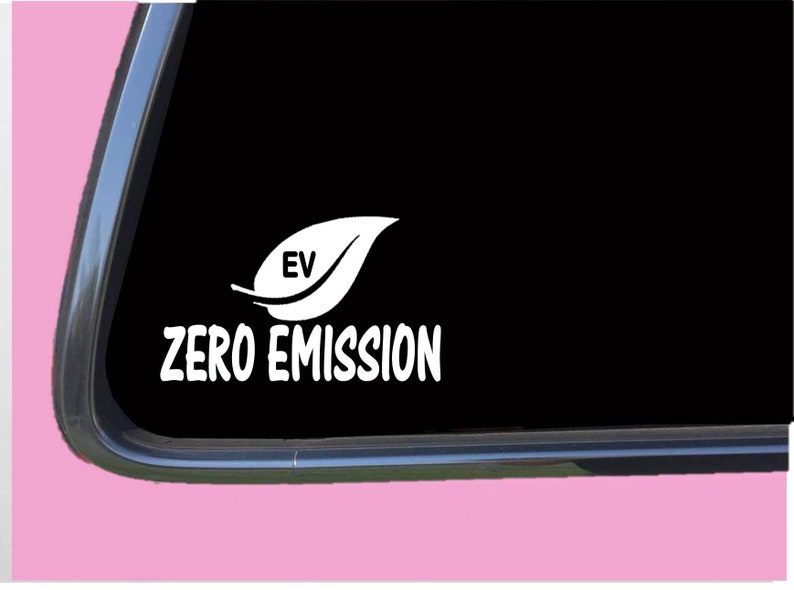 Zero Emission sticker Decal TP 943 ev electric vehicle hybrid car image 1