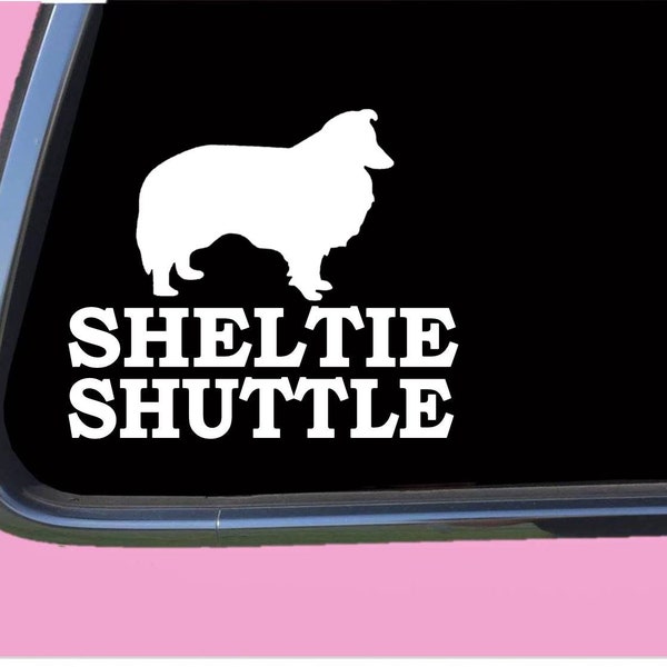 Sheltie Shuttle TP 380  Decal sticker Shetland Sheepdog