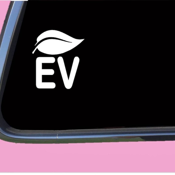 Ev Leaf sticker Decal TP 946  electric vehicle hybrid car