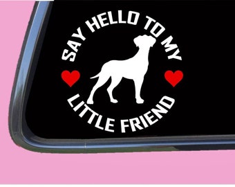 Great Dane Uncrop Little Friend sticker TP 1017 vinyl  Decal dog
