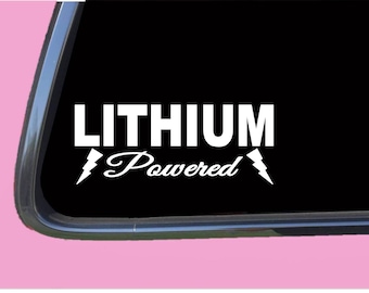 Lithium Powered sticker Decal TP 941  ev electric vehicle hybrid car