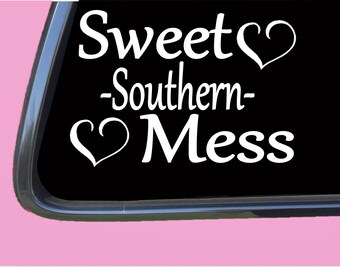 Hot Southern Mess Car Window Sticker Hot Southern Mess Car Window Sticker