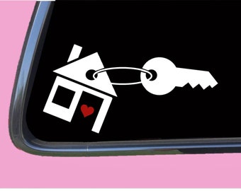 House with Key TP 790  Decal Sticker real estate sign window