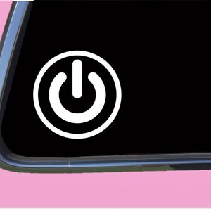 EV Power Button sticker Decal TP 945  electric vehicle hybrid car