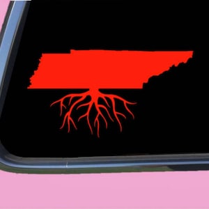 Tennessee Sticker Orange Roots TP 1294 vinyl 7&quot; Decal state