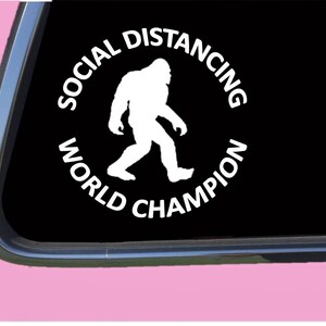 Bigfoot-wereldkampioen sociale afstand TP 1217 sticker sticker sasquatch