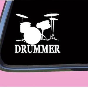Drummer TP 423 vinyl Decal Sticker snare bass pedal drumset drum high hat