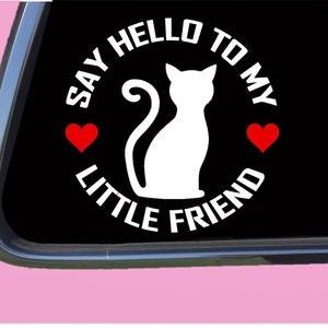 Cat my Little Friend TP 1098 vinyl  Decal Sticker scratching post house