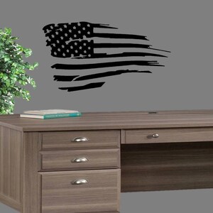 Distressed American Flag Wall Decal sticker TP 1350 art decor usa patriotic gift