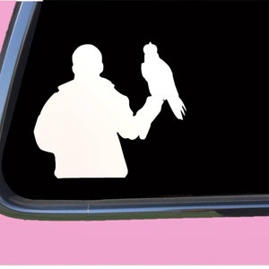 Falconry with hood TP 625 Sticker Decal gloves hawk birds of prey bells vest