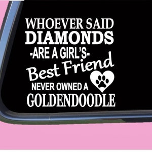 Goldendoodle Diamonds TP 478 Sticker  Decal rescue dog poodle doodle
