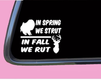 Strut Turkey Rut Deer TP 930 Sticker  Decal hunting call blind