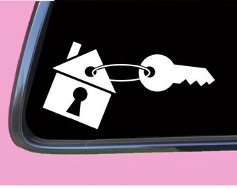Real Estate Key Sticker TP 1191  Decal agent sales auction house - real estate decal - real estate agent - real estate window sticker