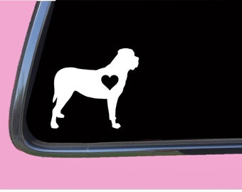 English Mastiff Little Heart TP 1195  Sticker dog decal - mastiff sticker - mastiff decal - english mastiff decal - mastiff gift - dog