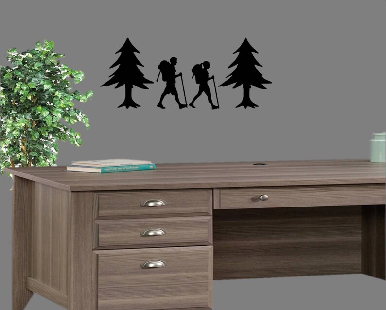 Hiking Sticker Wall Decal TP 1176 vinyl decor pnw hiking sticker hiker sticker pnw sticker gift hiker wall decal hiking wall decal