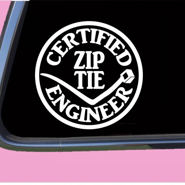 Certified Zip Tie Sticker Decal tp 1165 Vinyl JDM Euro Truck car window funny