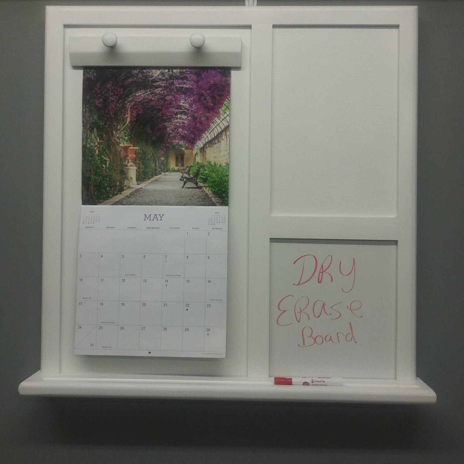 Calendar holder w/Cork board and dry erase board Etsy