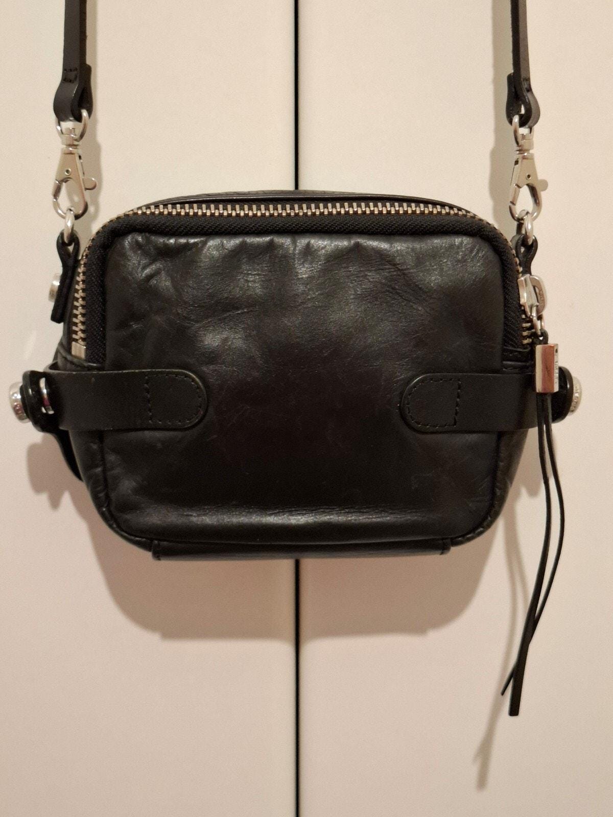 Vintage Y2K Diesel Black Leather Crossbody Bag With Studs - Etsy