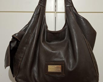 Vintage Valentino Garavani Hobo Brown Handbag with Bow