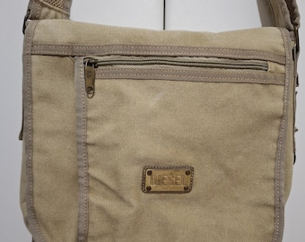 Y2K 2000s Diesel Messenger Bag Khaki Unisex Medium