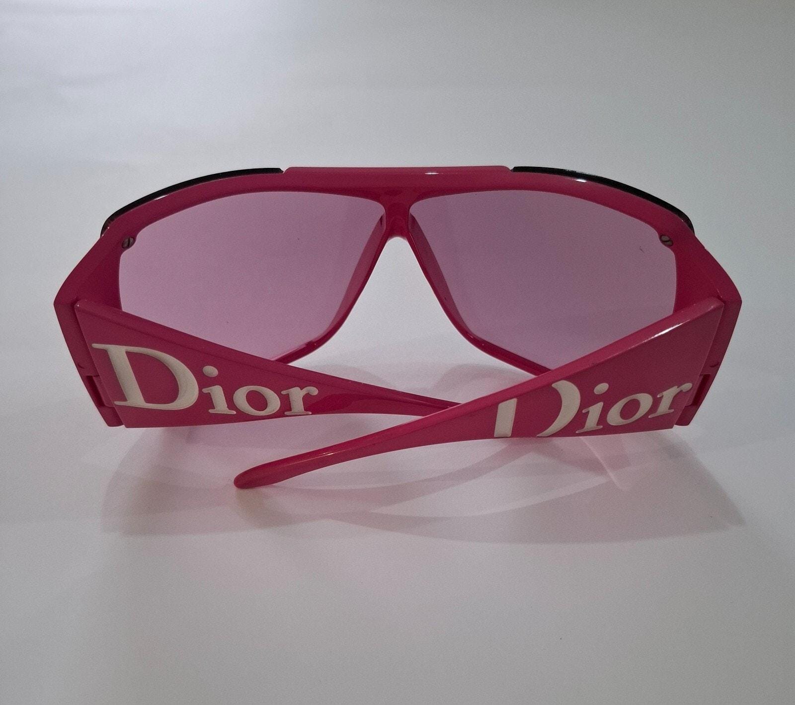 Vintage Y2K Dior Overshine 1 N5WSZ Pink Shield Sunglasses  display picture 1