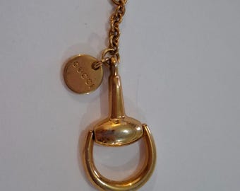 Rare Vintage Gucci Horsebit Pendant Gold Plated