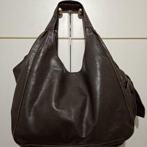Vintage Valentino Garavani Hobo Brown Handbag with Bow image 2