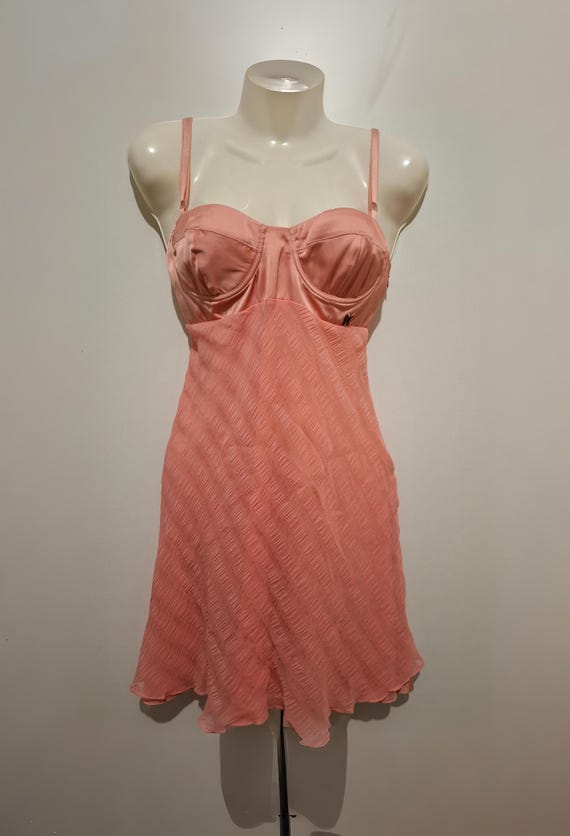 John Galliano Blush Pink Double-layer Silk Bustier Mini Dress Spaghetti Straps - Etsy John Galliano Blush Pink Double-layer Silk Bustier Mini Dress Spaghetti Straps - Etsy