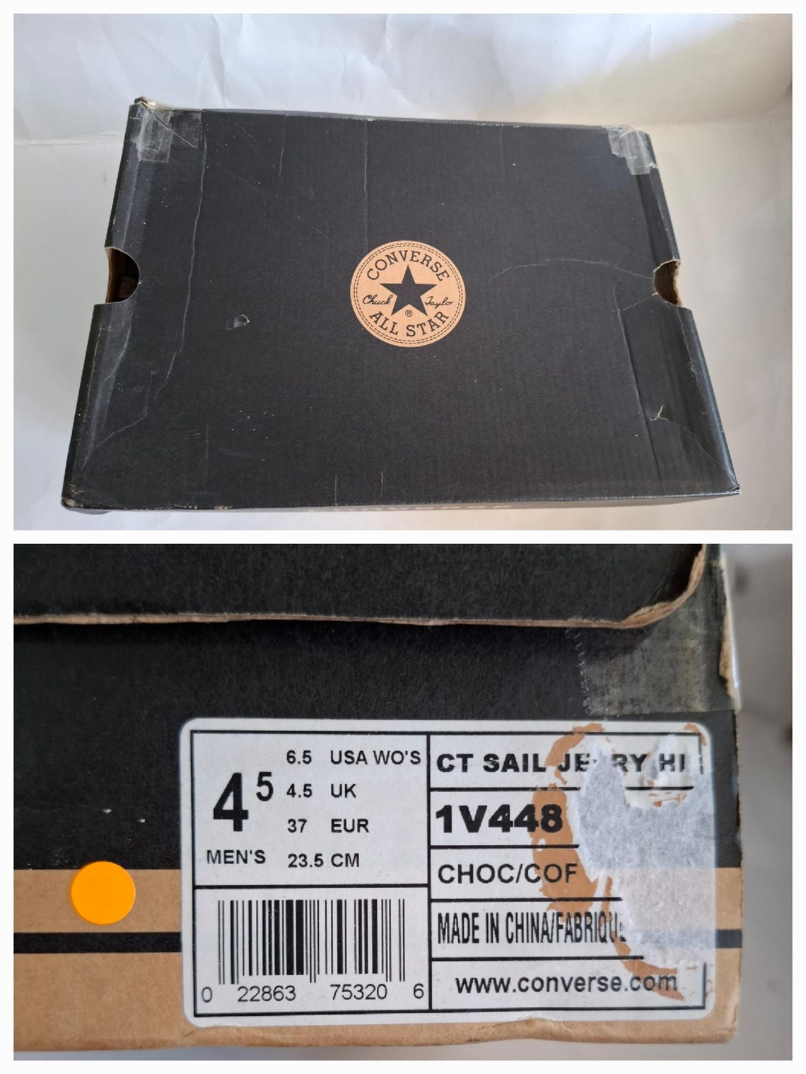 Limited Edition NOS Converse CT Sail Jerry Hi 1V448 Men 4.5 Women 6.5 EUR 37 W/Box exteremely Rare, foto 3 di 5