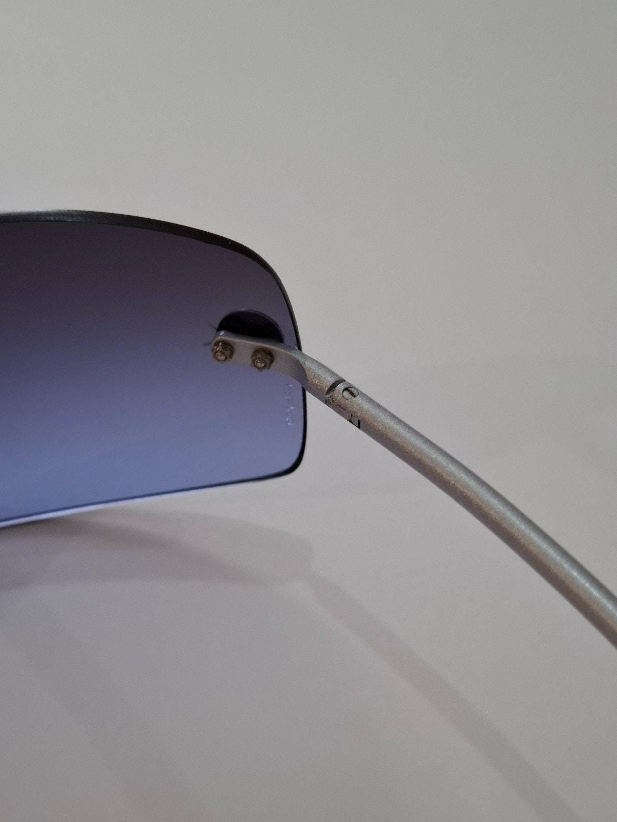 Vintage 90s Chanel Rimless Sunglasses 4035 C167/79 – Purple