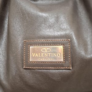 Vintage Valentino Garavani Hobo Brown Handbag with Bow image 4