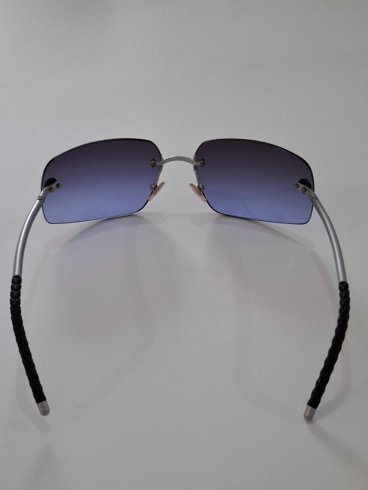 Vintage 90s Chanel Rimless Sunglasses 4035 C167/79 – Purple