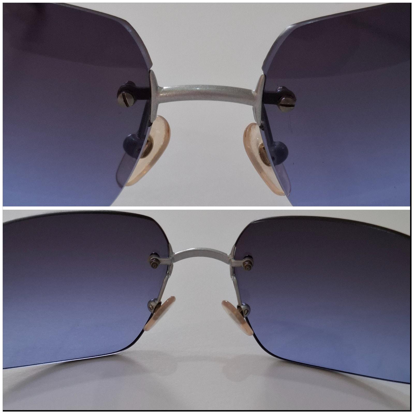 Vintage 90s Chanel Rimless Sunglasses 4035 C167/79 – Purple