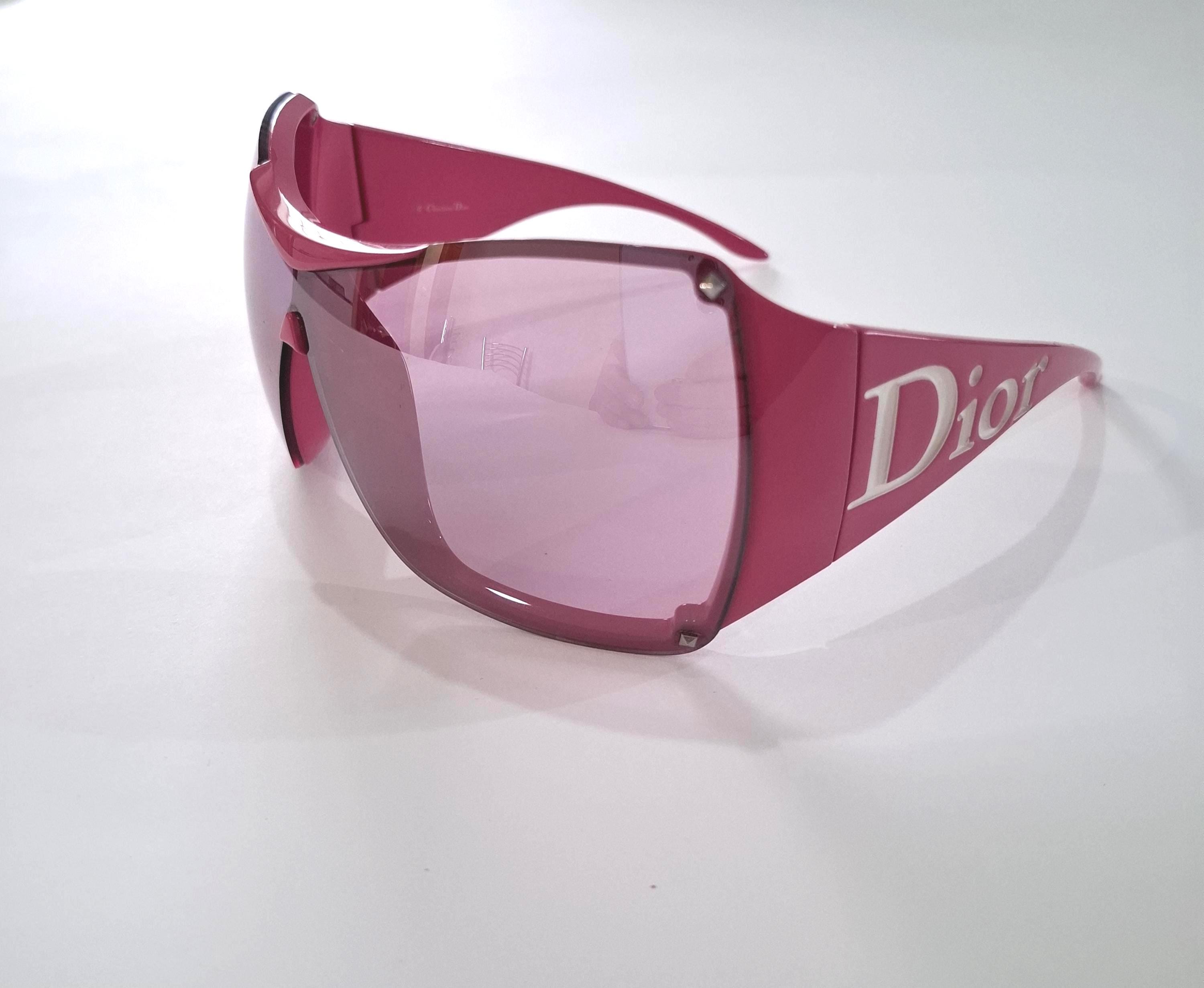 Vintage Y2K Dior Overshine 1 N5WSZ Pink Shield Sunglasses  display picture 2