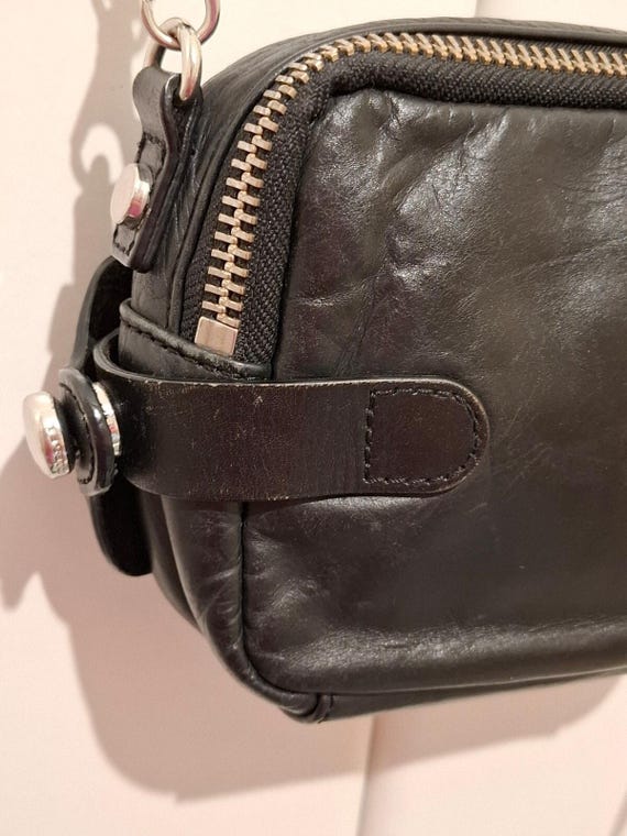 Vintage Y2K Diesel Black Leather Crossbody Bag With Studs - Etsy UK