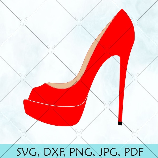 High Heel SVG / Stiletto SVG / High Heels Silhouette / Stiletto Vector / Girls Night file for Cricut, Silhouette and Brother