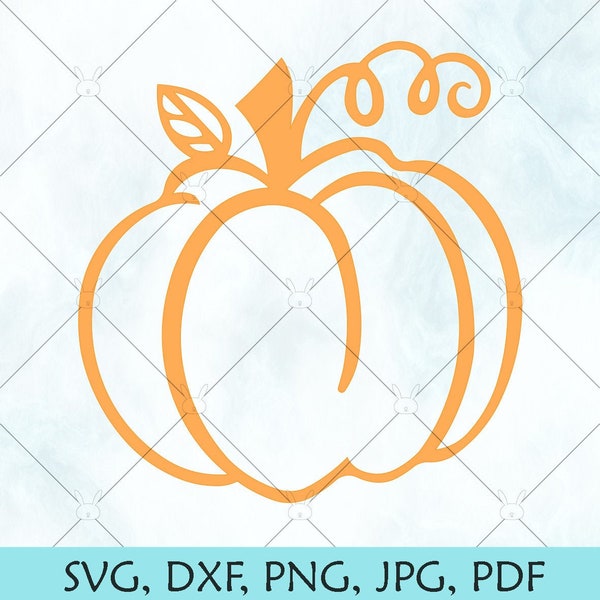 Pumpkin SVG /  Fall Pumpkin SVG / Autumn pumpkin outline SVG / Vector / Cricut Silhouette Brother cut files download