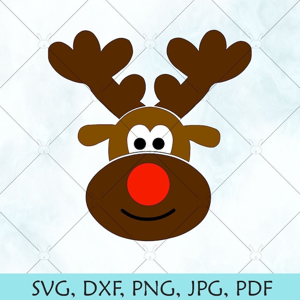 Rudolph the red Nosed Reindeer SVG / Rudolph SVG / Reindeer SVG / Reindeer for Cricut / Reindeer for Silhouette / Reindeer cut file