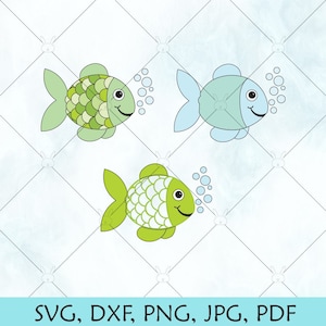 Fisch SVG / Süßer Fisch SVG / kleine Fische Silhouette / Fisch Vektor / Fisch Schneidedatei / SVG Files Cricut Silhouette und Brother