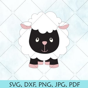 Babyschaf SVG/Bauernhof-Schafe SVG/Niede-Schaf-Silhouette/Schaf-Vector/Farm animal PNG/svg Dateien für Cricut Silhouette und Bruder