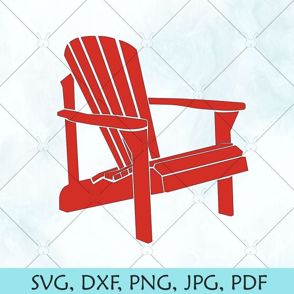 Muskoka Chair SVG / Airondack Chair SVG / Camping Silhouette / Lake Cottage Vector / Cut Files for Cricut, Silhoueete and Brother