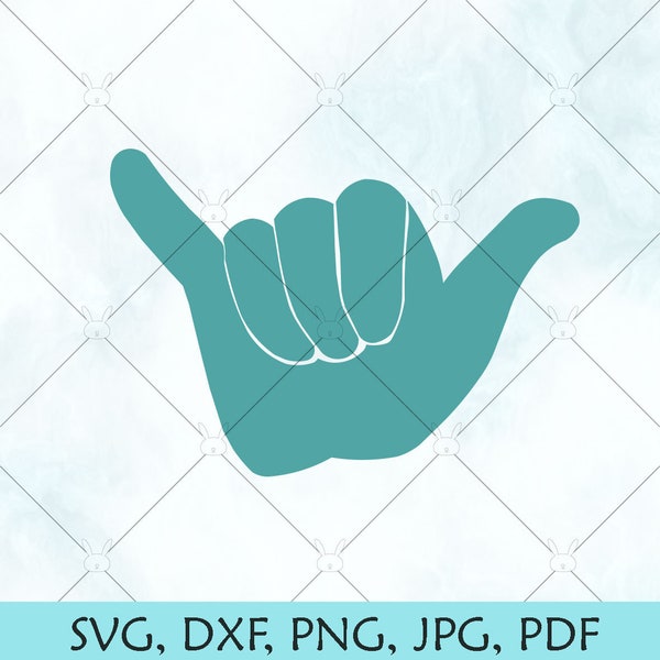 Shaka Hand hand SVG / Hang loose Sign SVG / Shaka SVG / Surf Silhouette /  Vector / Cricut Silhouette Brother cut file download