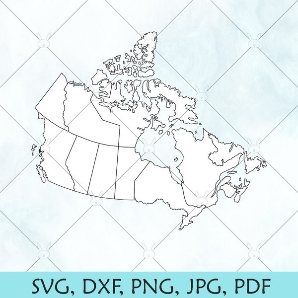 Canada Map SVG / Canada SVG / Canadian Provinces map Vector / Oh Canada png / Cut File for Cricut Silhouette and Brother