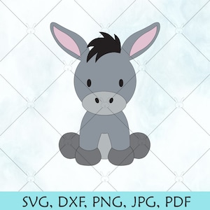 Esel SVG / Baby Esel SVG / Esel Silhouette / Esel Vektor / Baby Esel Svg / Svg Dateien für Cricut und Bruder