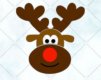 Rudolph the red Nosed Reindeer SVG / Rudolph SVG / Reindeer SVG / Reindeer for Cricut / Reindeer for Silhouette / Reindeer cut file
