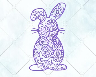 Download Mandala Rabbit Svg Etsy